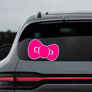 Hello Kitty Bow Waterproof Vinyl Decal for Car Windows, Bumpers, Laptops more